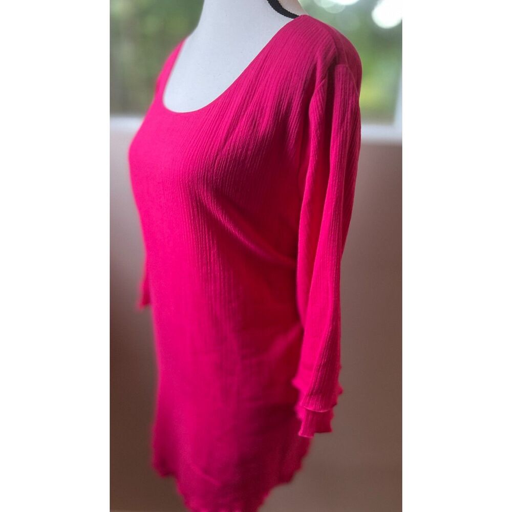 Soft Surroundings gauze tunic top in fuschia. Size XL.